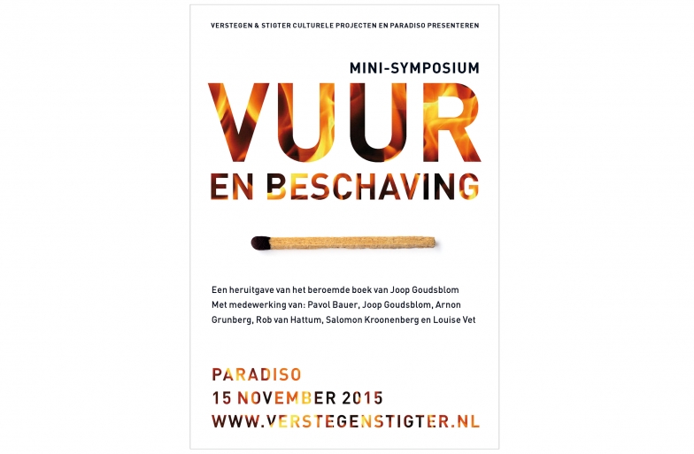 Vuur en beschaving, flyer, Verstegen & Stigter culturele projecten