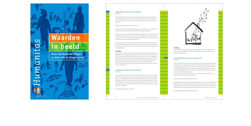 Waarden in beeld, brochure, illustratie Majel van der Meulen