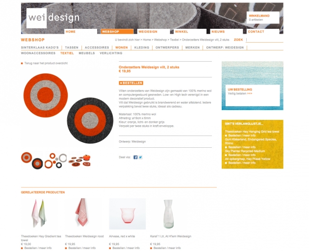 Webshop, product selecteren