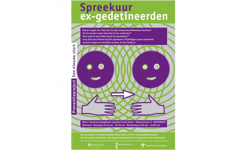 Spreekuur ex-gedetineerden, affiche