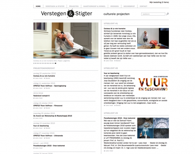 Website en winkel, Home, 2015